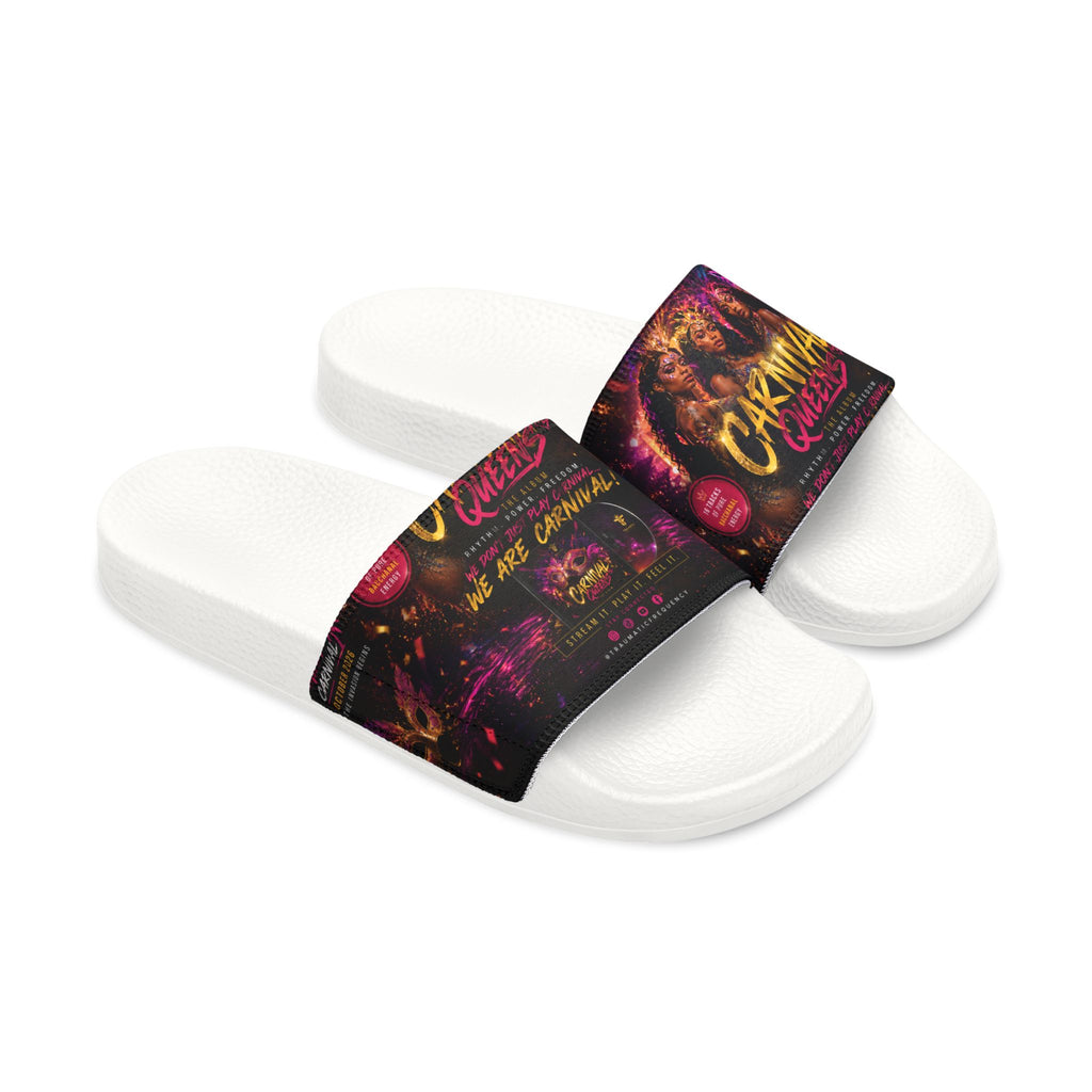 Men's Slide Sandals — Neon Carnival Graphic Strap (Removable)
