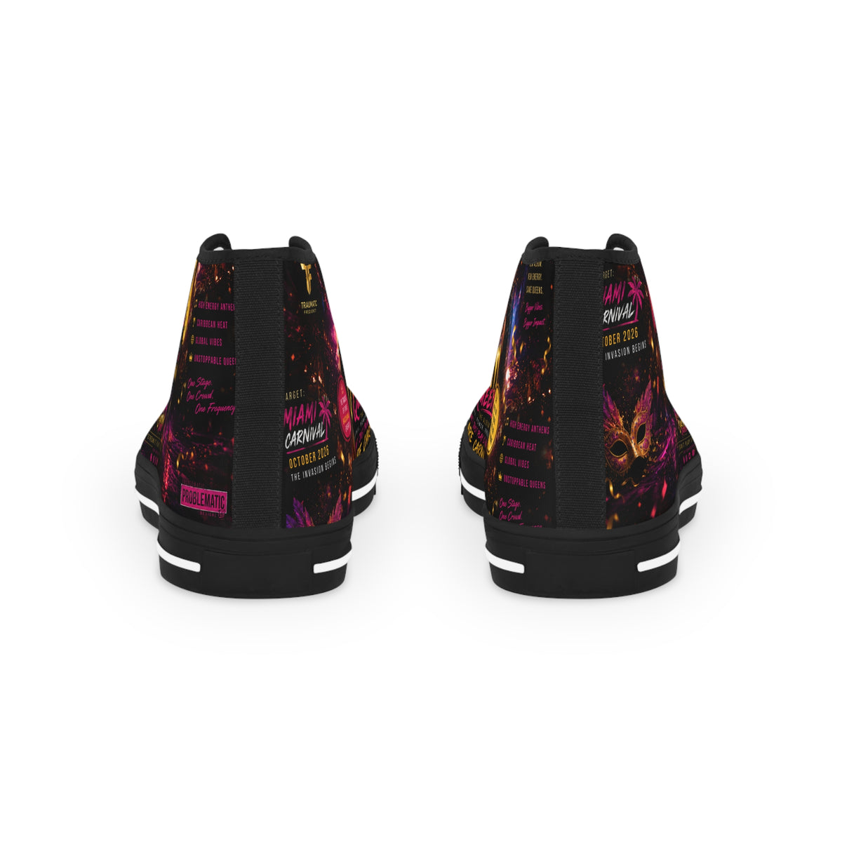 High Top Sneakers — Neon City Graffiti "We Are Coming" Streetwear