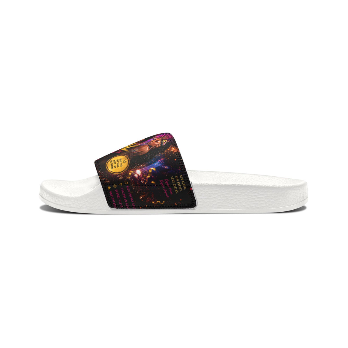 Men's Slide Sandals — Neon Carnival Graphic Strap (Removable)