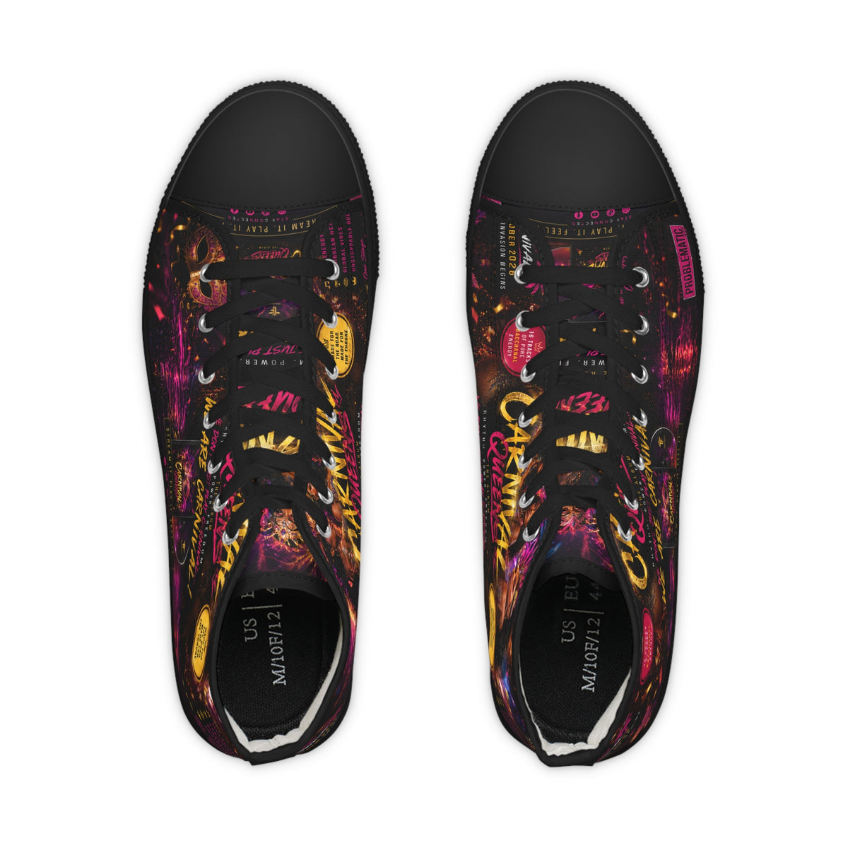 High Top Sneakers — Neon City Graffiti "We Are Coming" Streetwear
