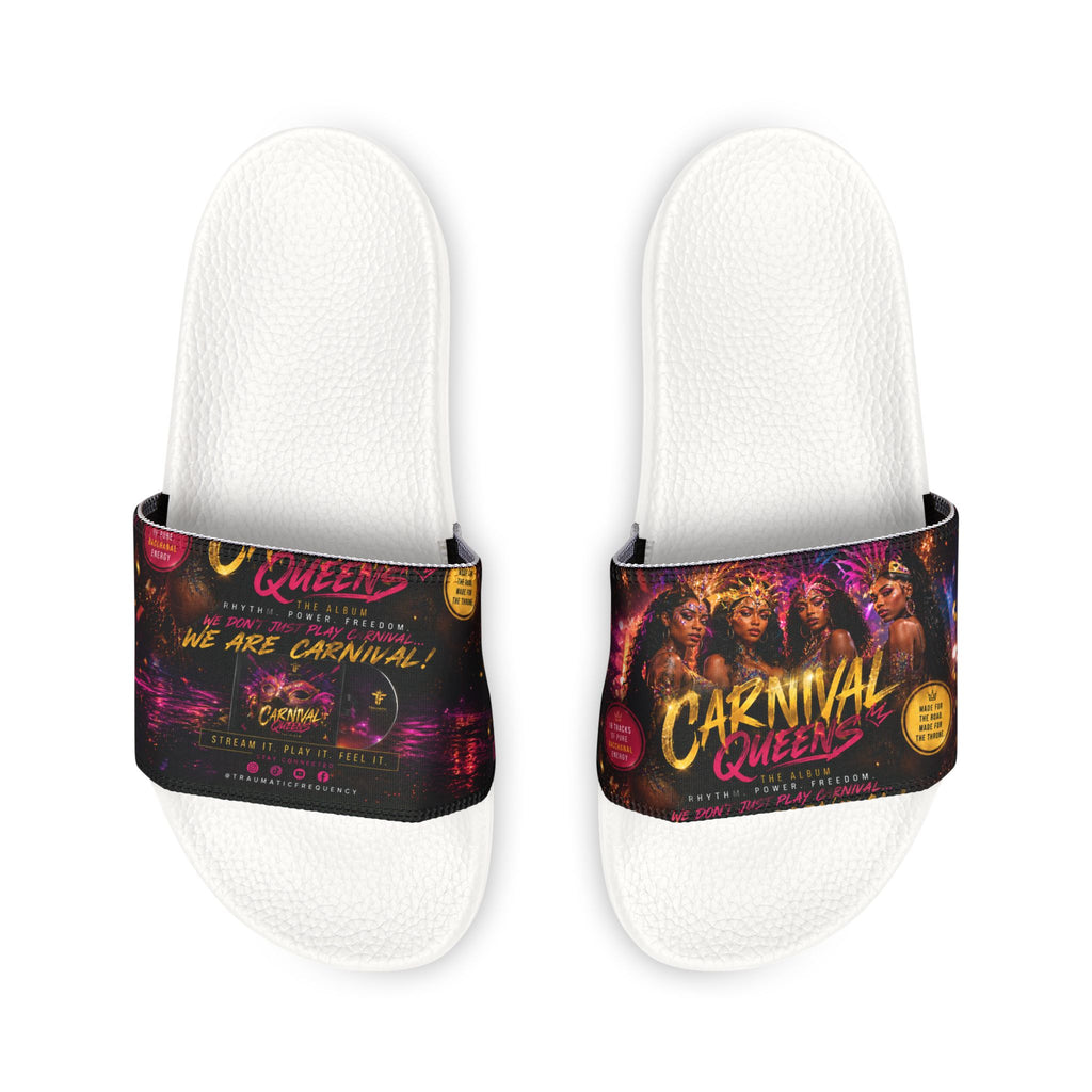 Men's Slide Sandals — Neon Carnival Graphic Strap (Removable)